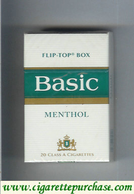 Basic Menthol cigarettes filter flip-top box